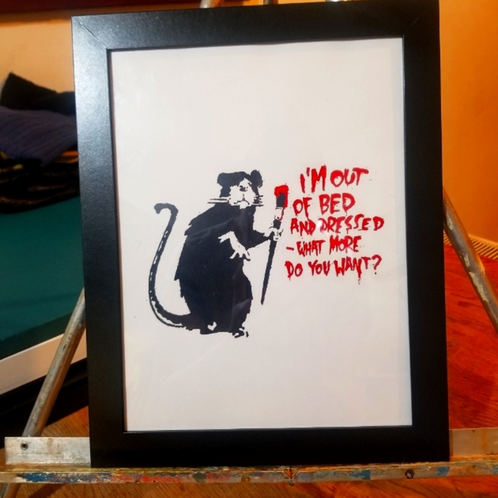 BANKSY RAT FRAME
